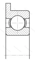 Модификация подшипника 5-1840095ЮТ размер 5x13/14,5x4 от производителя  ГПЗ-200
