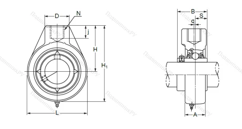 Подшипниковый узел UCHA 204 (UCHB 204) в Санкт-Петербурге