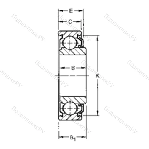 Подшипник шариковый радиальный 37KVLD