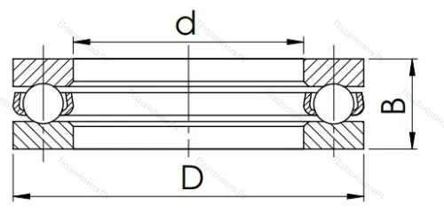 Упорный шариковый подшипник 8318 (51318) в Санкт-Петербурге
