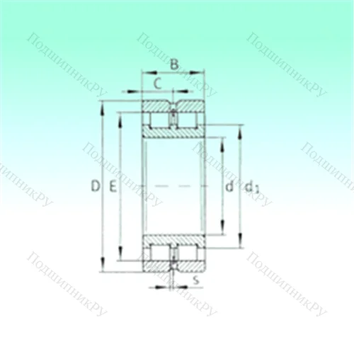Подшипник роликовый радиальный SL 024980 от производителя  NBS