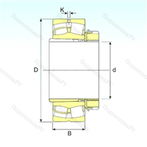 Подшипник роликовый радиальный самоцентрирующийся 23034 EKW 33+H 3034 от производителя  ISB