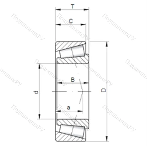 Подшипник роликовый радиально-упорный 32220 A