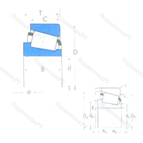 Подшипник роликовый радиально-упорный L 44643/L 44610 от производителя  TIMKEN