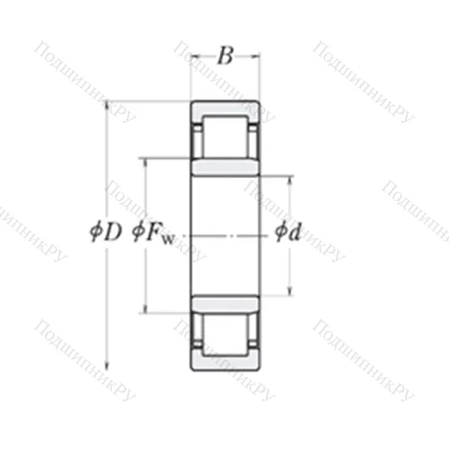 Подшипник роликовый радиальный LLRJ 6.1/2 от производителя  RHP