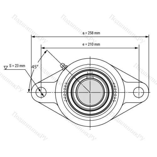 Подшипниковый узел UCFL 213 - Вал: 65 мм от производителя  LPZ