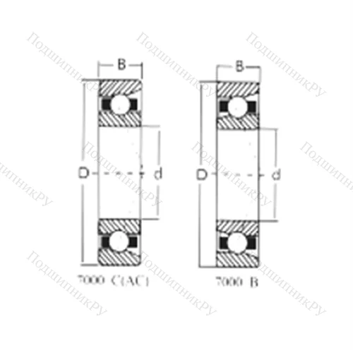 Подшипник шариковый радиально-упорный 7310AC