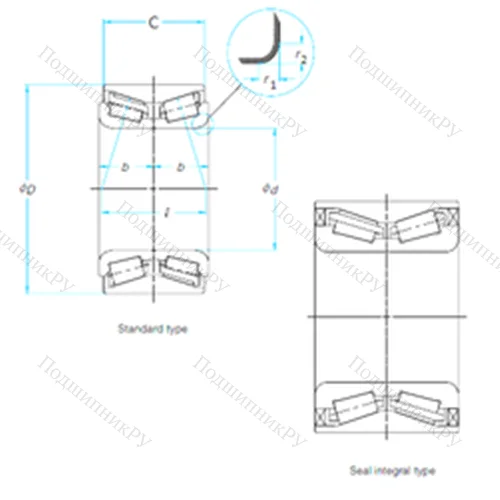 Подшипник роликовый радиально-упорный ZA-42KWD 10U 42CA-01LB от производителя  NSK
