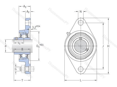 Подшипниковый узел FYTB 25 TF в Санкт-Петербурге