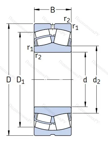 Сферический роликовый подшипник 3524 АМН (22224 MBW 33) в Санкт-Петербурге