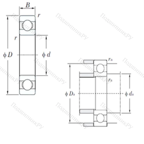 Подшипник шариковый радиальный 6210R