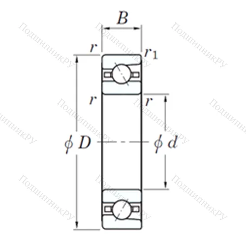 Подшипник шариковый радиально-упорный 3NC HAR 010C FT