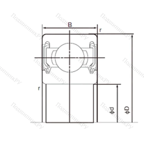 Подшипник шариковый радиальный 6002-2NKE