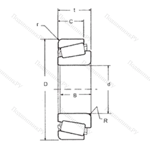 Подшипник роликовый радиально-упорный M 522546/M 522510 от производителя  FBJ