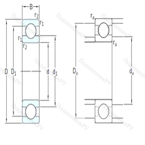 Подшипник шариковый радиальный 6200-2RSLTN 9/HC 5C 3WT от производителя  SKF