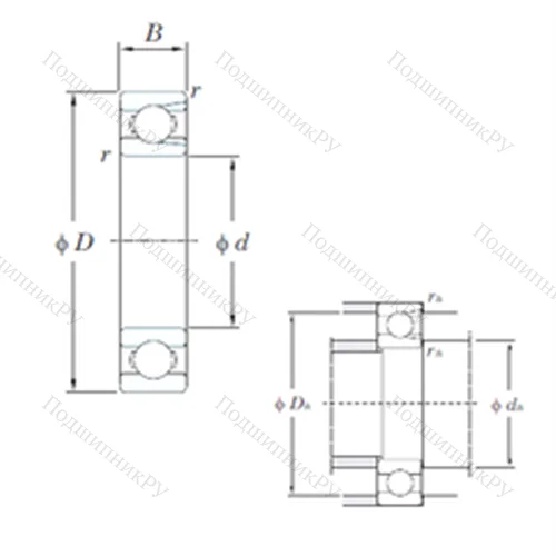 Подшипник шариковый радиальный M 6313