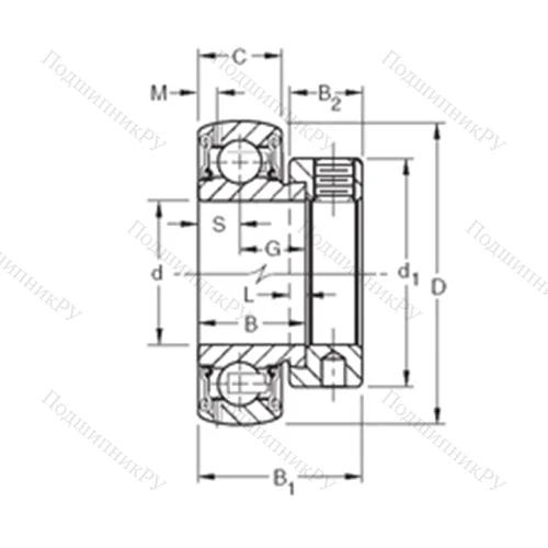 Подшипник шариковый радиальный GRA 014RRB