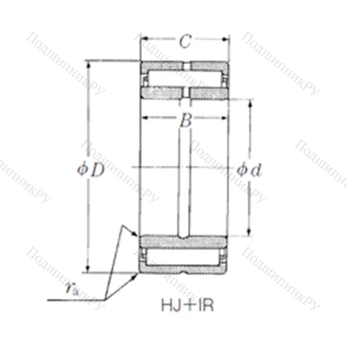 Подшипник игольчатый радиальный HJ-324116 + IR-273216 от производителя  NSK