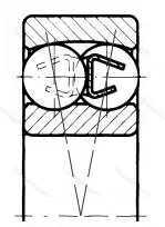 Модификация подшипника 2B 0-1208К размер 40x80x18 от производителя  ГПЗ-8