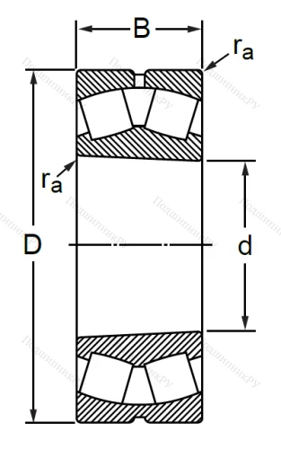 Сферический роликовый подшипник с конической посадкой на вал 113522 Н (22222 MKW 33) в Санкт-Петербурге