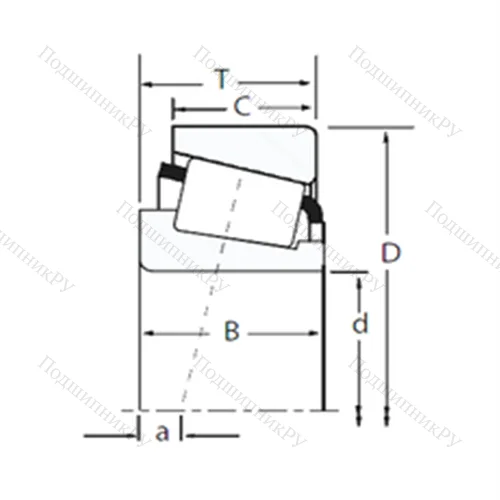Подшипник роликовый радиально-упорный 15113/15250 от производителя  TIMKEN