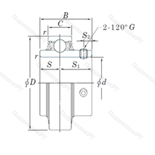 Подшипник шариковый радиальный RB 207-23 от производителя  KOYO Подшипник шариковый радиальный RB 207-23 от производителя  KOYO