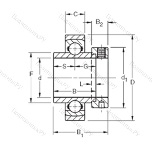 Подшипник шариковый радиальный SMN 303KS