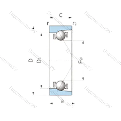 Подшипник шариковый радиально-упорный VBT 15Z-2