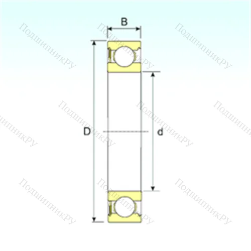 Подшипник шариковый радиальный 6311-RS от производителя  ISB