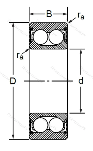 Радиально-упорный шариковый подшипник 3056303 2RS (3303 A 2RSTN) в Санкт-Петербурге