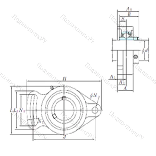 Подшипниковый узел шариковый радиальный UCFA 210-31 от производителя  KOYO