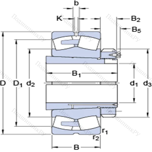 Сферические роликоподшипники на закрепительной втулке 231/500 CAK/W 33 + OH 31/500 H