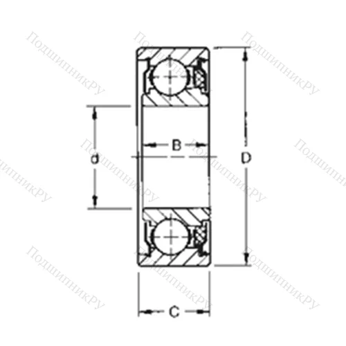 Подшипник шариковый радиальный 201KTD