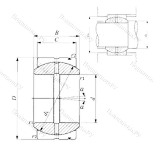 Подшипник скольжения сферический SB 130200110 от производителя  IKO