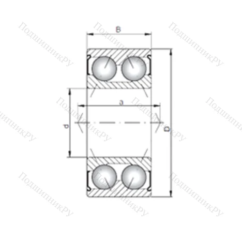 Подшипник шариковый радиально-упорный 3806 ZZ от производителя  CX