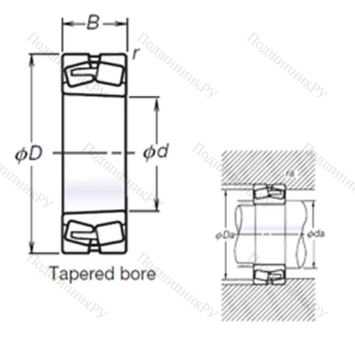 Подшипник роликовый радиальный самоцентрирующийся TL 22314EAKE 4