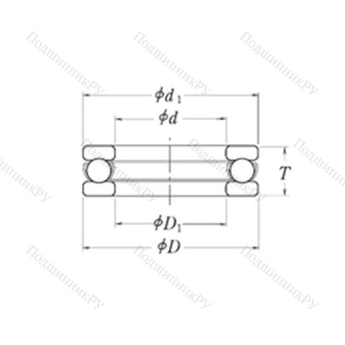 Подшипник шариковый упорный LT 3/4B от производителя  RHP