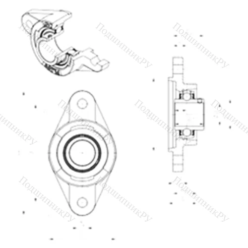 Подшипниковый узел шариковый радиальный UCFLZ 206 от производителя  SNR