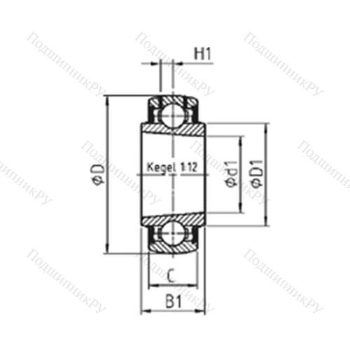 Подшипник шариковый радиальный UK 218