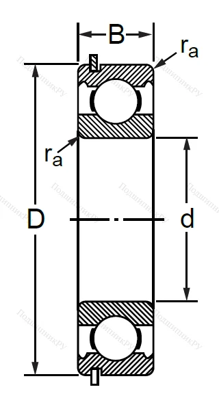 Шариковый однорядный подшипник 50110 (6010 NR) в Санкт-Петербурге