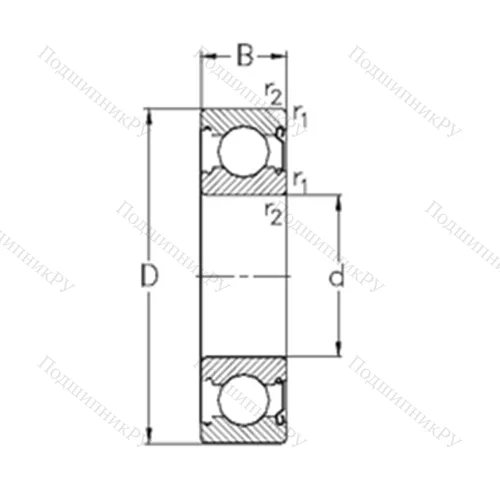 Подшипник шариковый радиальный 6306-Z