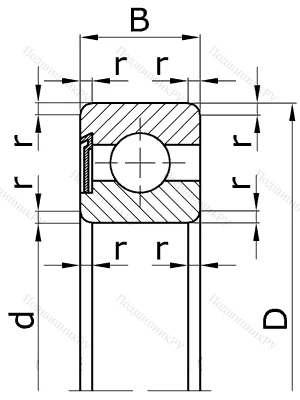 Шариковый однорядный подшипник 60208 (6208 Z) в Санкт-Петербурге