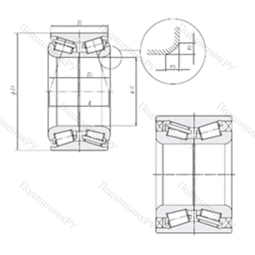 Подшипник роликовый радиально-упорный ET-CRI-0787LLCS 90/L 260 от производителя  NTN