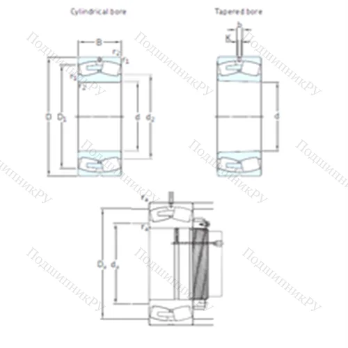 Подшипник роликовый радиальный самоцентрирующийся 231/500CA/W 33 от производителя  SKF