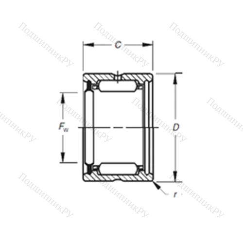 Подшипник игольчатый радиальный HJ-243320RS от производителя  TIMKEN