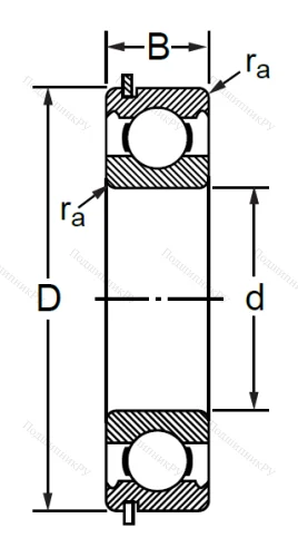Шариковый однорядный подшипник 50110 (6010 NR) в Санкт-Петербурге