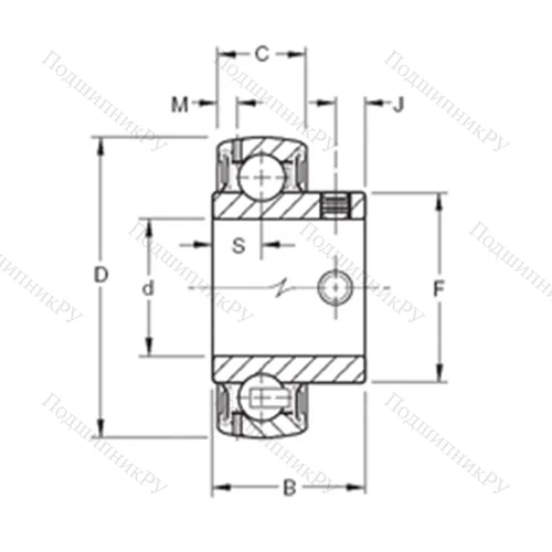 Подшипник шариковый радиальный GYA 200RRB