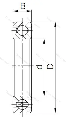Шариковый однорядный подшипник 1000800 (61800 T) в Санкт-Петербурге