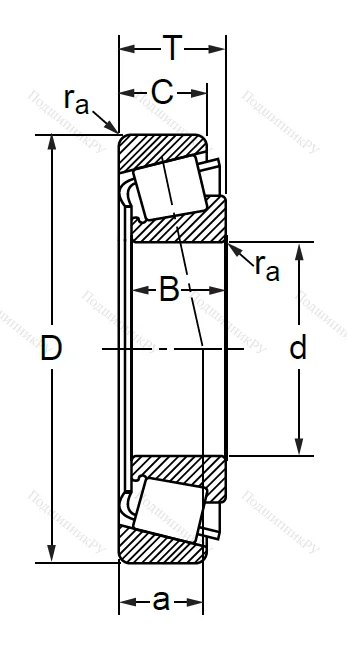 Конический роликовый подшипник 7509-6 A в Санкт-Петербурге