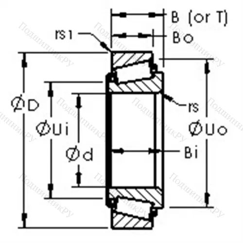 Подшипники роликовые конические, дюймовая серия L 68149/L 68110 от производителя  AST